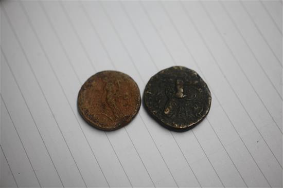 Six Roman Imperial coins;